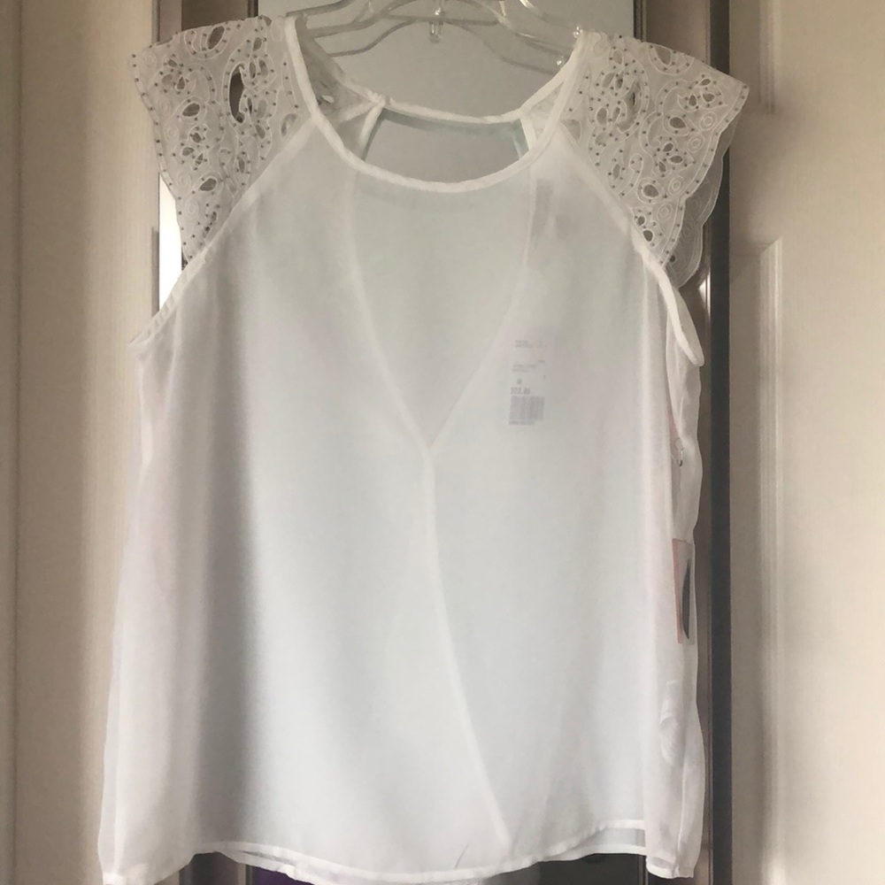 NWT Forever 21 Lacy Surplice-Back Top